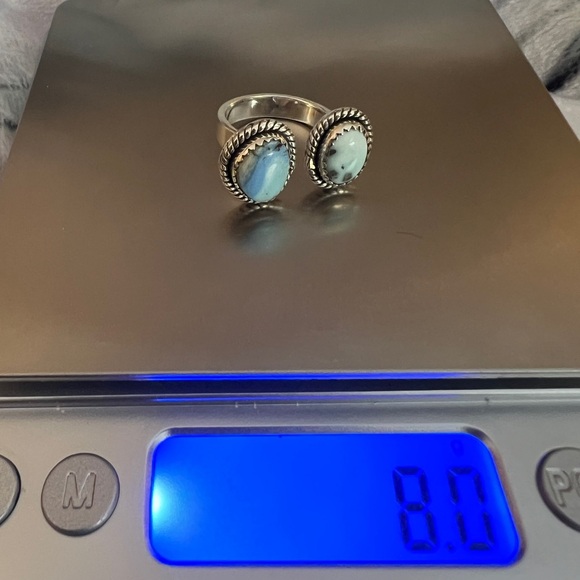 ❤️ Golden Hills Turquoise Palomino Variscite 925 By-Pass Ring Adj 7 Navajo - Picture 12 of 12